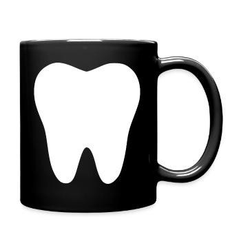 Dente, dents, cadeau dentiste - Mug uni - noir - Droite