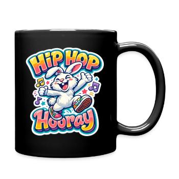 Hasenkinder - Tasse einfarbig - Schwarz - Rechts