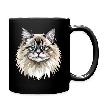 Ragdoll Katze Ragdollkatze Cat Süße Ragdoll Katzen - Tasse einfarbig - Schwarz - Rechts