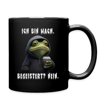 Cadeau de grenouille à café pour les collègues et amis - Mug uni - noir - Droite
