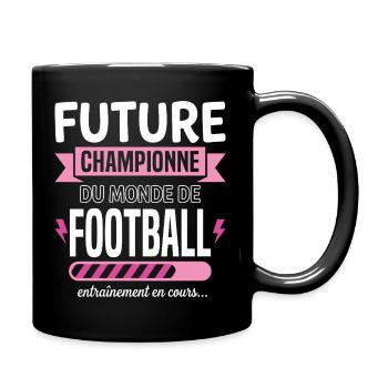 Future Champion Football Footballer - Full Colour Mug - black - Right