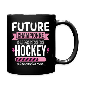 Future Championne De Hockey Hockeyeuse - Mug uni - noir - Droite