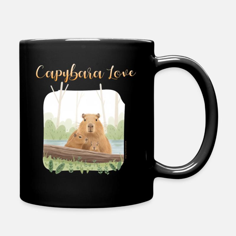 T-shirt design "Capybara Love" - Full Colour Mug - black