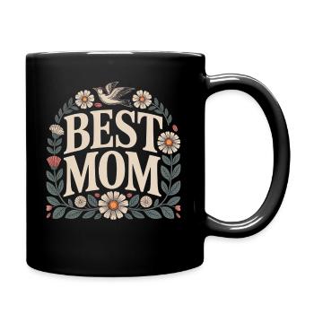 Meilleur cadeau fleuri pour maman : oreiller de chemise - Mug uni - noir - Droite