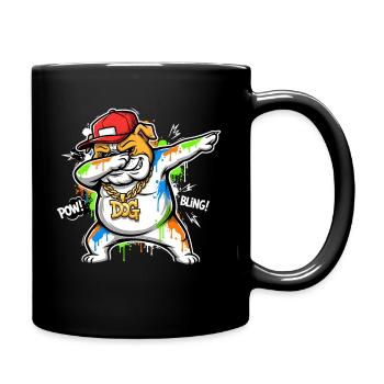 Cool Dog Dab Pose pour les amoureux des chiens Hip Hop - Mug uni - noir - Droite