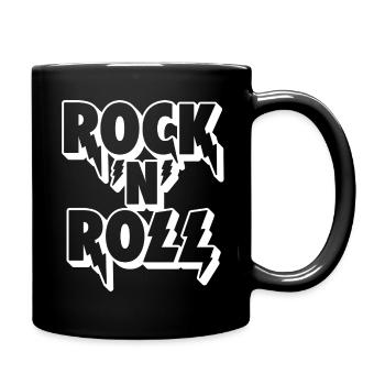 Typographie de la foudre du rock 'n' roll - Mug uni - noir - Droite