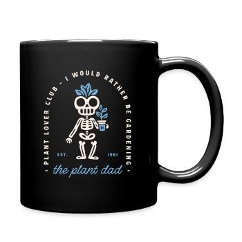 Plant dad funny men gardening goth gardener - Full Colour Mug - black - Right