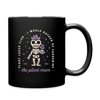 Plant mom goth gardener funny gardening gothic - Full Colour Mug - black - Right