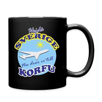 Voyage à Corfou avec des motifs d’avion - Mug uni - noir - Droite