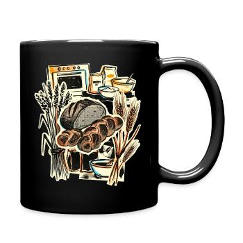 Baking Baker Vintage - Full Colour Mug - black - Right