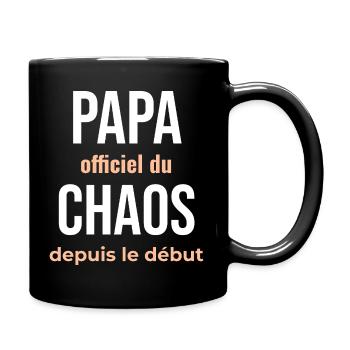 Papa Officiel du Chaos - Mug uni - noir - Droite