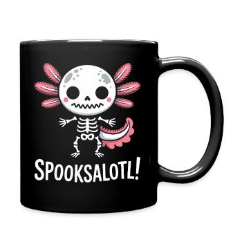 Spooksalot-Skelettdesign - Tasse einfarbig - Schwarz - Rechts