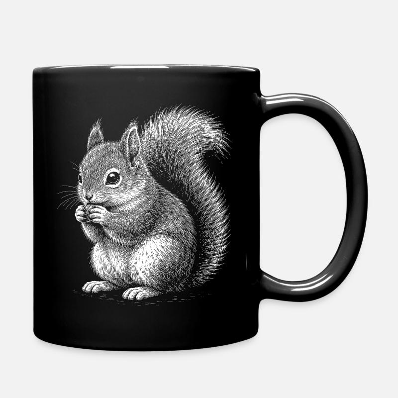 Eichhörnchen - Tasse einfarbig - Schwarz