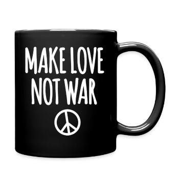 Amour contre la guerre - Mug uni - noir - Droite