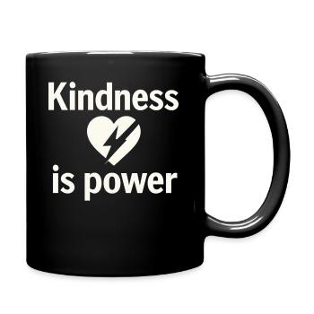 Mitgefühl ist Kraft Herzfragment - Tasse einfarbig - Schwarz - Rechts