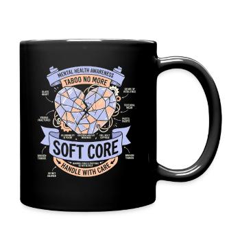 Handle with care - Full Colour Mug - black - Right