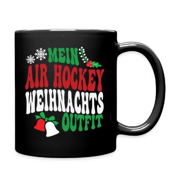 Air Hockey Weihnachten Outfit Air Hockeyspieler - Tasse einfarbig - Schwarz - Rechts