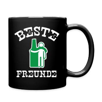 Beste Freunde Bierflasche Duo / Vatertag Humor - Tasse einfarbig - Schwarz - Rechts