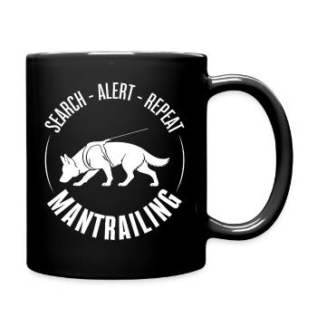 Deutscher Schäferhund Mantrailing Hundesport Hunde - Tasse einfarbig - Schwarz - Rechts