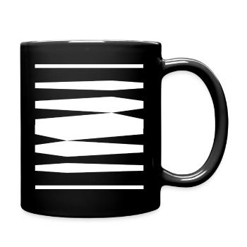 Bold Stripes design - Full Colour Mug - black - Right