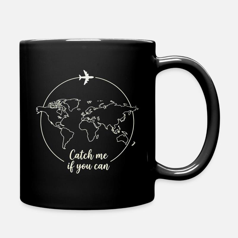 Catch me Travel Design - Full Colour Mug - black
