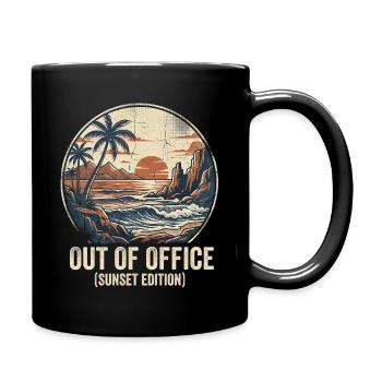 Absent du bureau - Mug uni - noir - Droite