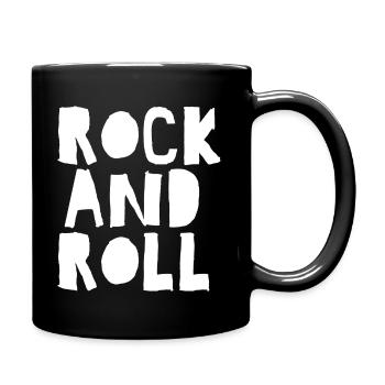 Rock'n'Roll Bold Typografie - Tasse einfarbig - Schwarz - Rechts