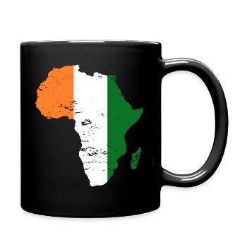 Elfenbeinküste Flagge Afrika used - Tasse einfarbig - Schwarz - Rechts