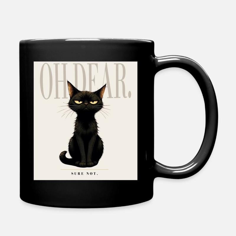 Décevant. – Dessin sarcastique du chat noir - Mug uni - noir
