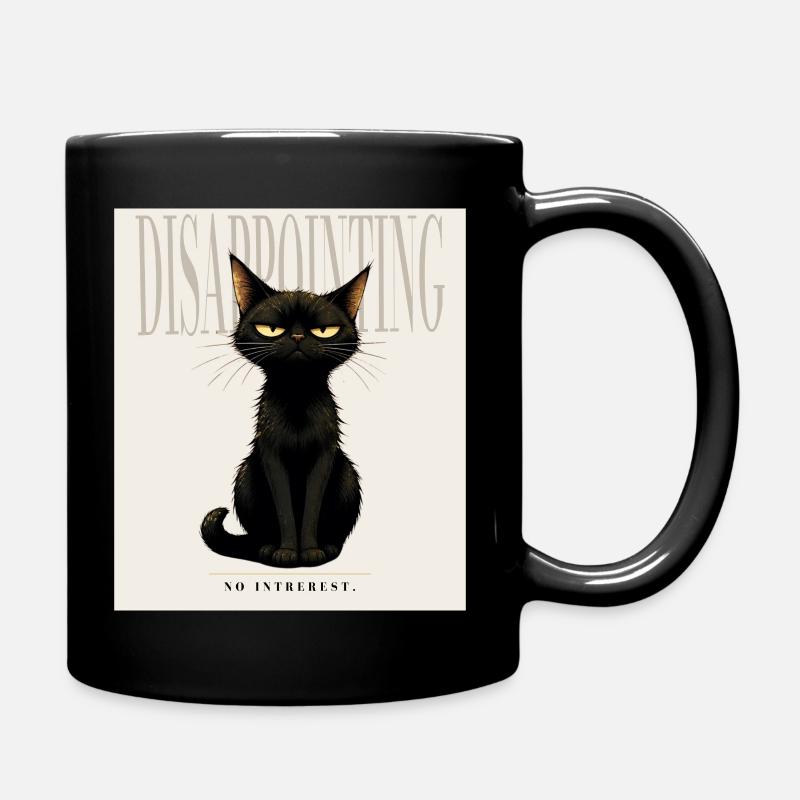 Décevant. – Dessin sarcastique du chat noir - Mug uni - noir