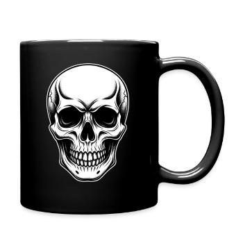 Skull Totenkopf Horror Motiv Gothic Biker - Tasse einfarbig - Schwarz - Rechts