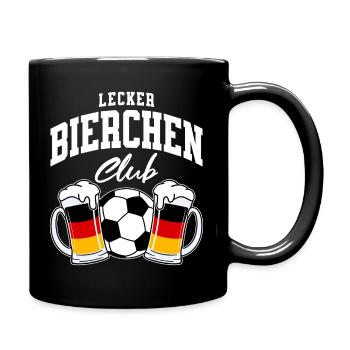 Lecker Bierchen Club - Fußball Deutschland - Tasse einfarbig - Schwarz - Rechts