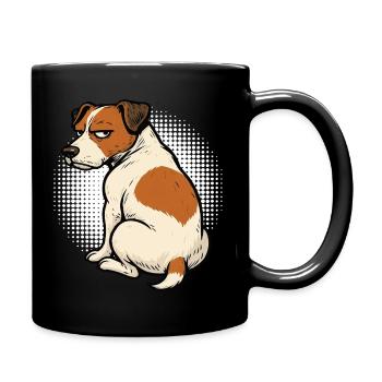 Jack Russel terrier Jack russel Besitzer Jacky - Tasse einfarbig - Schwarz - Rechts