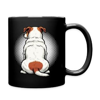 Jack Russel terrier Jack russel Besitzer Jacky - Tasse einfarbig - Schwarz - Rechts