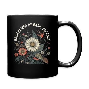 Radicalized By Basic Decency Retro Shirt - Full Colour Mug - black - Right