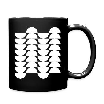 Wavegrid Half-Circle Pattern - Full Colour Mug - black - Right