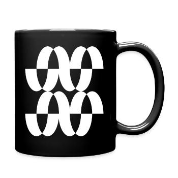 Interlaced Ring Mesh - Full Colour Mug - black - Right