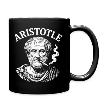 Portrait d’Aristote fumant une cigarette - Mug uni - noir - Droite