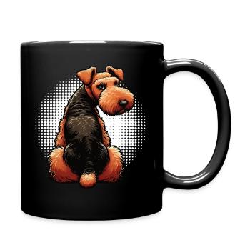 Airedale Terrier Airedales Airedaleliebhaber - Tasse einfarbig - Schwarz - Rechts