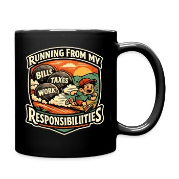 La course avant mes devoirs - Mug uni - noir - Droite