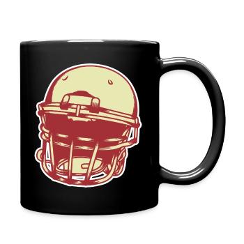 American Football Helmet - Full Colour Mug - black - Right
