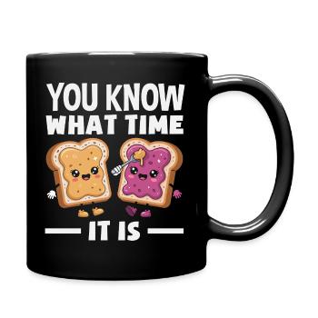 Look Partner Beurre de Cacahuète & Confiture Design - Mug uni - noir - Droite