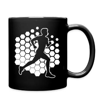 Geschenkidee für einen Running mit Running - Tasse einfarbig - Schwarz - Rechts