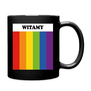 Accueil LGBT dans la fierté polonaise Drapeau arc-en-ciel - Mug uni - noir - Droite