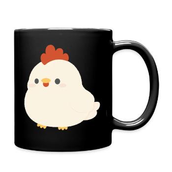 poulet - Mug uni - noir - Droite