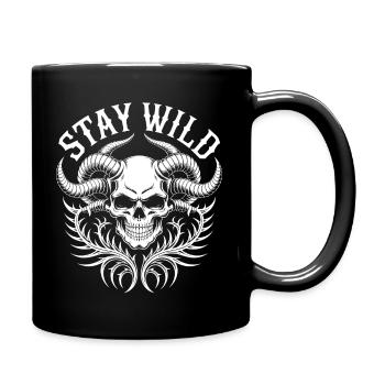 Reste Sauvage Tribal du Crâne - Mug uni - noir - Droite