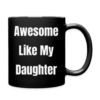 Géniale comme ma fille - Mug uni - noir - Droite