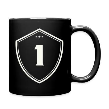 1 shield - Full Colour Mug - black - Right