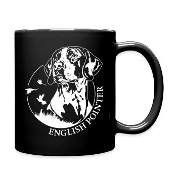 English Pointer Portrait Dogs Hunting Dogs Hunting Dog - Full Colour Mug - black - Right