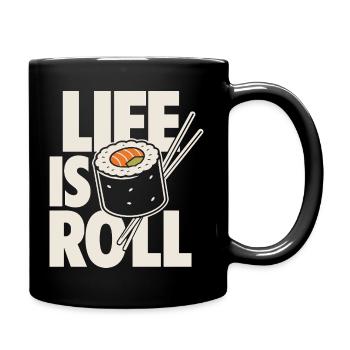 La vie est un motif de sushi Roll Kawaii - Mug uni - noir - Droite